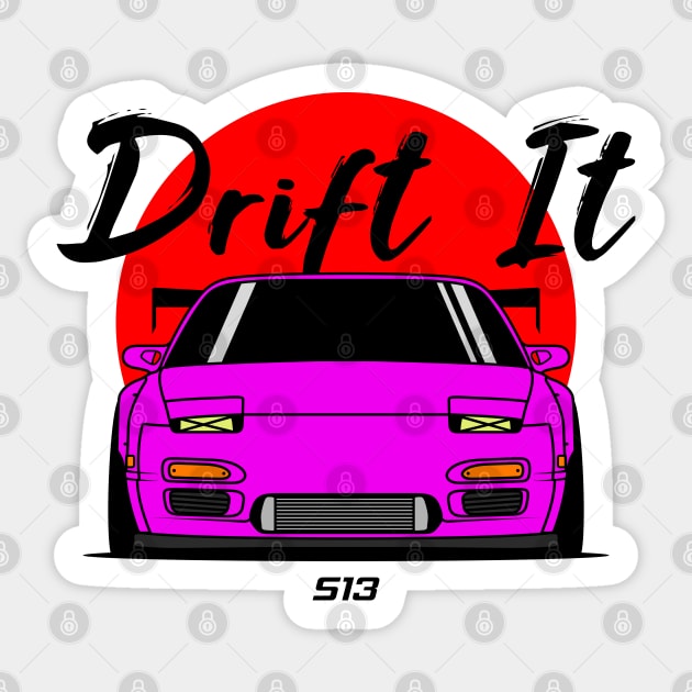 Pink S13 Front Sticker by GoldenTuners